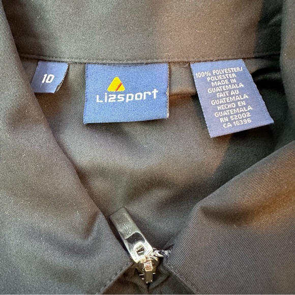 LIZ CLAIBORNE LizSport Zip Front Black Jumpsuit Size 10 - Picture 4 of 17